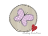 Schmetterling Doodle Button Stickdatei