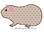 Meerschweinchen Doodle Applikation Stickdatei