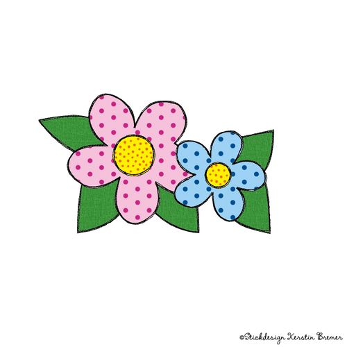 Blume Doodle Stickdatei