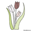Doodle Stickdatei Tulpen