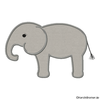 Elefant Applikation Stickdatei