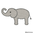 Elefanten Applikation Stickdatei