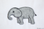 Elefanten Doodle Stickdatei