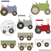 Doodle Stickdatei Traktor Set