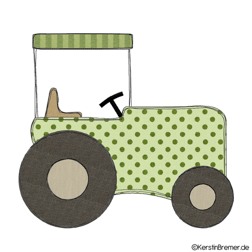 Doodle Stickdatei Traktor