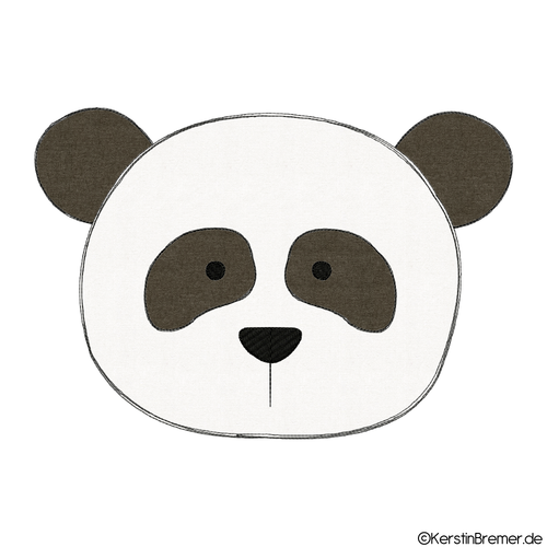 Panda Doodle Stickdatei