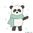 Doodle Stickdatei Winter Panda