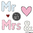 Doodle Stickdatei Mr and Mrs