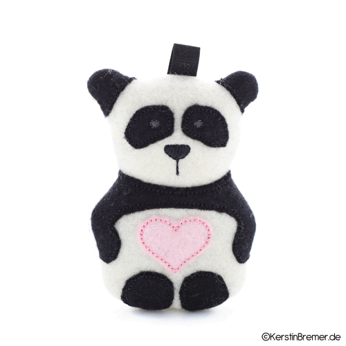 Panda ITH Stickdatei mit Herz