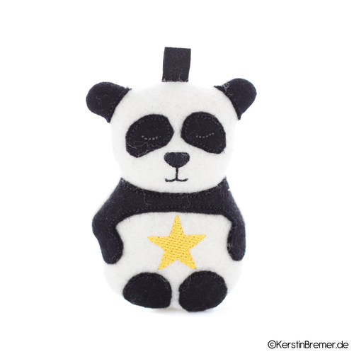 Panda ITH Stickdatei mit Stern