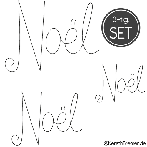Noel Doodle Stickdatei Set